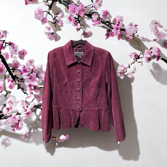 Guillaume Vintage Plum Genuine Leather Jacket - Picture 4 of 14